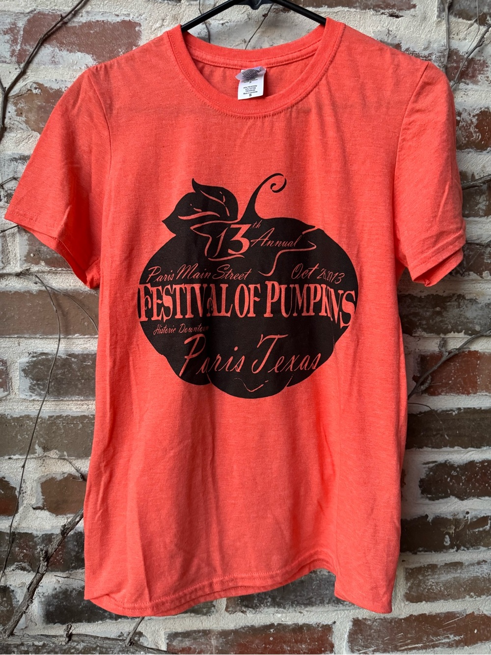 Gildan Softstyle Vintage 2013 Paris Texas 13th Festival of Pumpkins Shirt - S